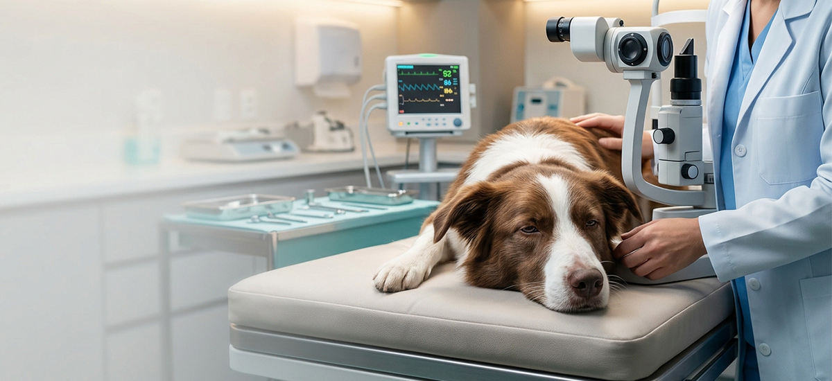 sedação para exames oftalmológicos veterinários