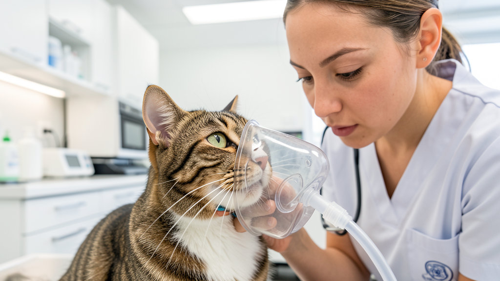Rinotraqueíte felina - nebulização em clínica veterinária Oásis Pet